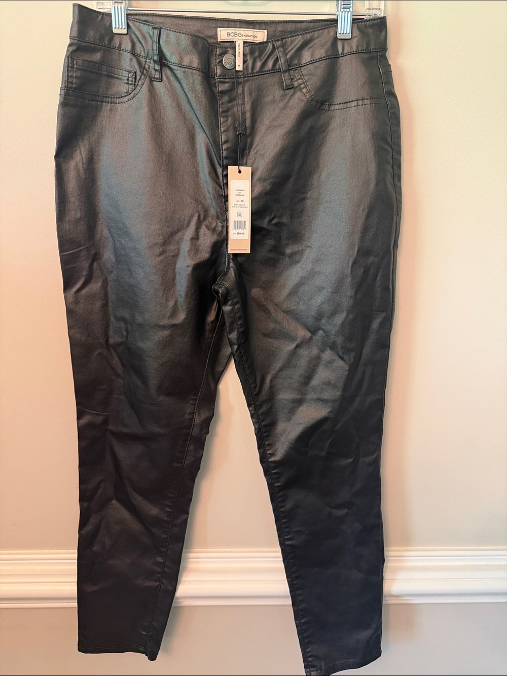 BCBGeneration Black Coated Skinny Jeans